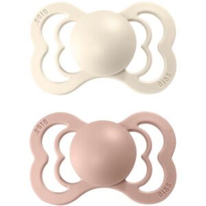 BIBS Supreme Natural Rubber Size 2: 6+ months suzetă Ivory / Blush 2 buc-Țena