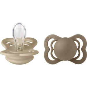 BIBS Supreme Silicone Size 1: 0+ months suzetă Vanilla / Dark Oak 2 buc-ro