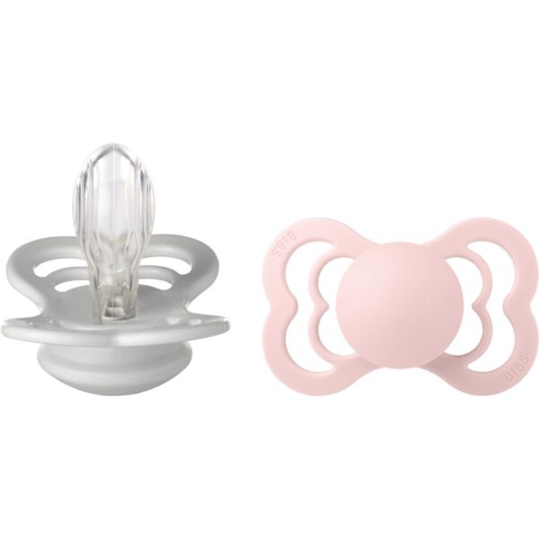 BIBS Supreme Silicone Size 2: 6+ months suzetă Haze / Blossm 2 buc-ro