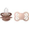 BIBS Supreme Silicone Size 2: 6+ months suzetă Woodchuck / Blush 2 buc-ro
