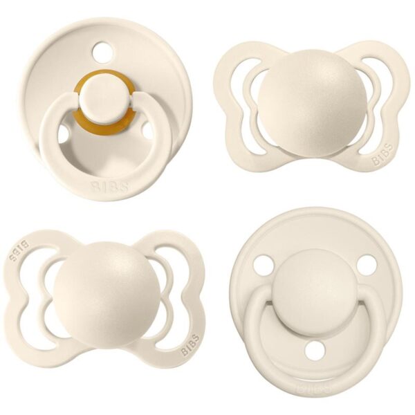BIBS Try-It Size 1: 0+ months set pentru nou-nascuti si copii Ivory-Țena