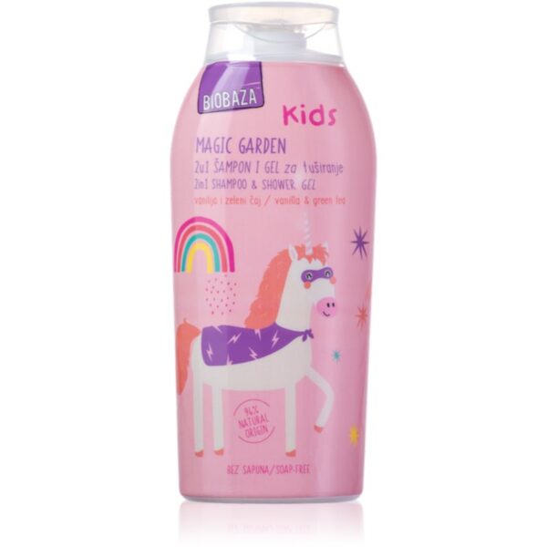 BIOBAZA Magic Garden gel de dus pentru corp si par pentru copii 250 ml-ro