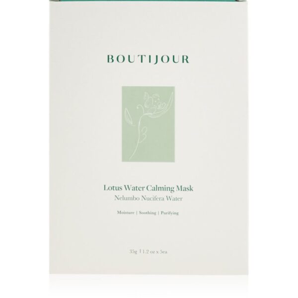 BOUTIJOUR Lotus Water Calming Mask mască textilă calmantă nutritie si hidratare 5x33 g-Țena