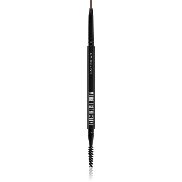 BPerfect IndestructiBrow Pencil creion de sprancene de lunga durata cu pensula culoare Dark Brown 10 g-ro