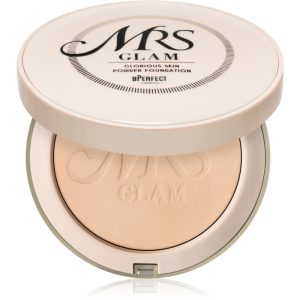 BPerfect Mrs Glam Glorious Skin Powder Foundation pudra compacta pentru un aspect mat culoare 02 Light Gold 70 g-ro