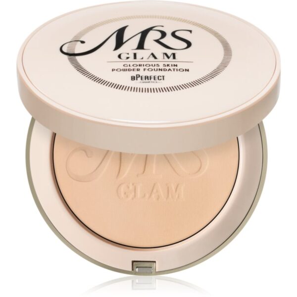 BPerfect Mrs Glam Glorious Skin Powder Foundation pudra compacta pentru un aspect mat culoare 02 Light Gold 70 g-ro