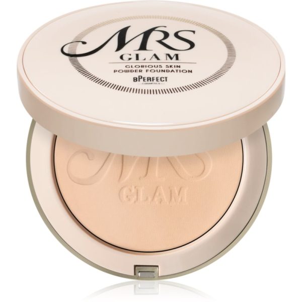 BPerfect Mrs Glam Glorious Skin Powder Foundation pudra compacta pentru un aspect mat culoare 03 Light Warm 70 g-ro