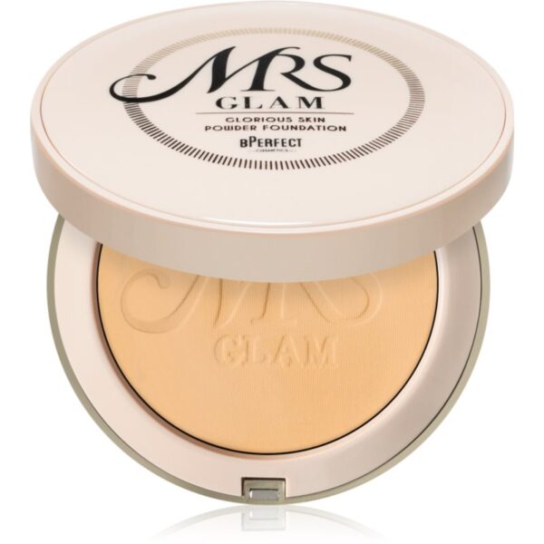 BPerfect Mrs Glam Glorious Skin Powder Foundation pudra compacta pentru un aspect mat culoare 04 Medium Gold 70 g-ro