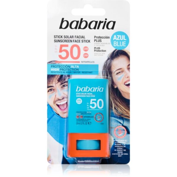 Babaria Blue Face Sun Stick stick hidratant protector pentru fata si zonele sensibile ale pielii SPF 50 20 ml-ro