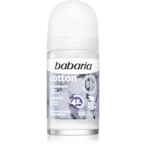 Babaria Deodorant Cotton antiperspirant roll-on cu efect de nutritiv 50 ml-ro