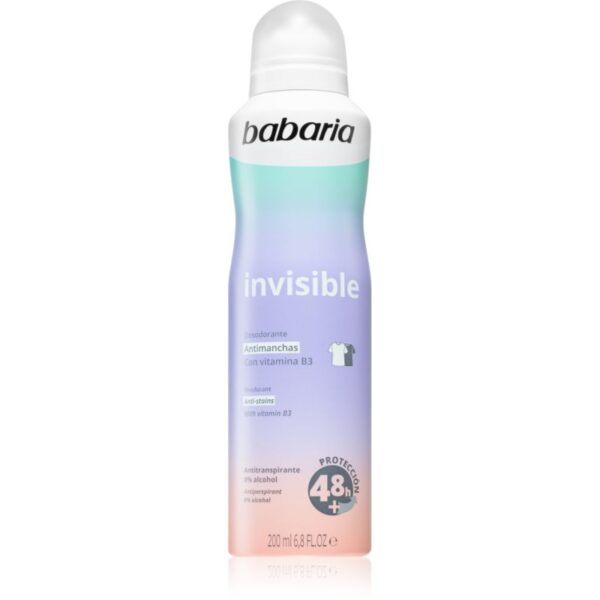 Babaria Deodorant Invisible spray anti-perspirant impotriva petelor albe si galbene 200 ml-ro
