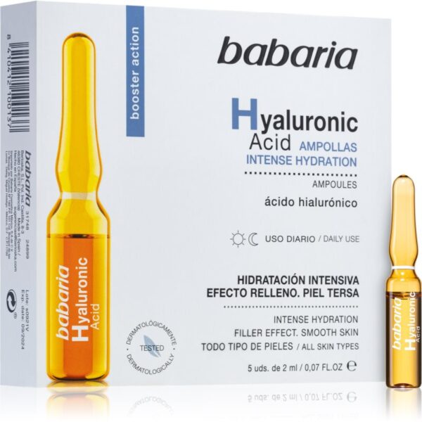 Babaria Hyaluronic Acid fiolă cu acid hialuronic 5 x 2 ml-Țena