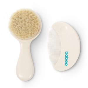 Baboo Baby Hair Brush and Comb Set set pentru păr pentru nou-nascuti si copii 2 buc-ro