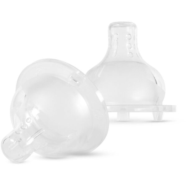 Baboo Liquid Silicone Teat Thick Liquids tetină pentru biberon 6m+ 2 buc-Țena