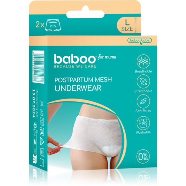 Baboo Postpartum Mesh Pants chiloți postnatali marimea L 2 buc-ro