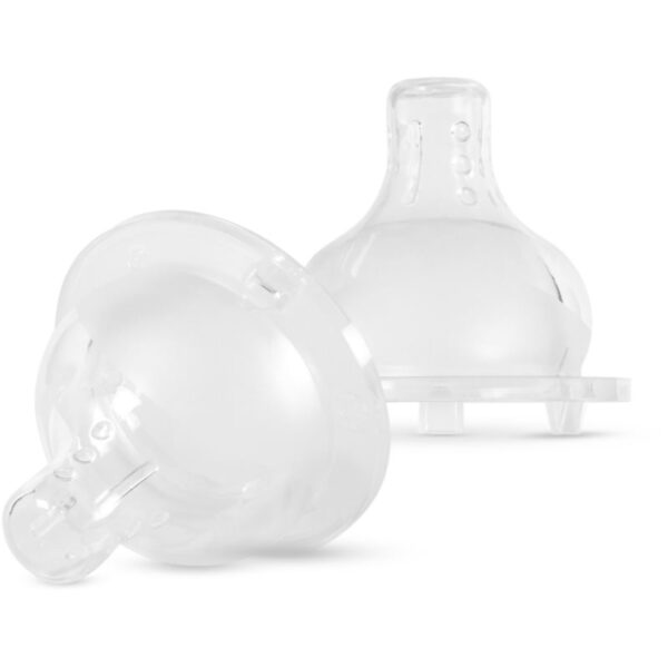 Baboo Premium Silicone Teat Medium Flow tetină pentru biberon 3m+ 2 buc-ro