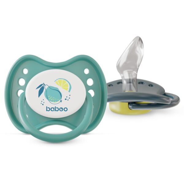 Baboo Soothers Silicone Orthodontic with Case suzetă Lagoon Fiesta 6-12 m 2 buc-ro