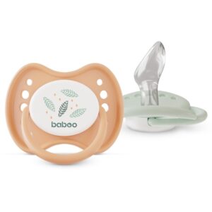 Baboo Soothers Silicone Orthodontic with Case suzetă Peachy Keen 0-6 m 2 buc-ro