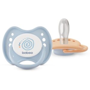 Baboo Soothers Silicone Symmetrical with Case suzetă Blue Haze 6-12 m 2 buc-ro