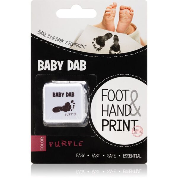 Baby Dab Foot & Hand Print Purple cerneală pentru amprente copii 1 buc-ro
