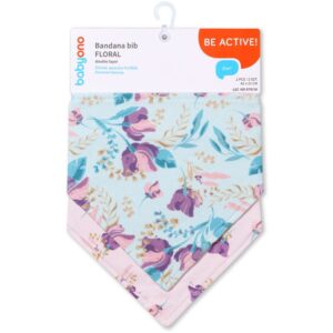 BabyOno Be Active Bandana Bib bavețică pentru nou-nascuti si copii Floral 2 buc-ro