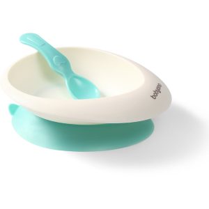 BabyOno Be Active Bowl with a Spoon serviciu de masă pentru copii Mint 6 m+ 1 buc-ro