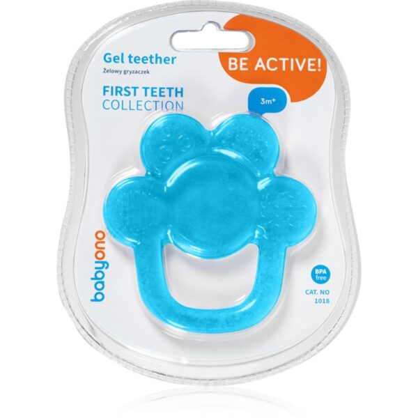 BabyOno Be Active Gel Teether jucărie pentru dentiție Flower Blue 1 buc-ro