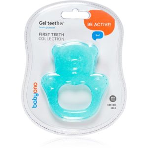 BabyOno Be Active Gel Teether jucărie pentru dentiție Turquoise Bear 1 buc-Țena