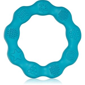 BabyOno Be Active Silicone Teether Ring jucărie pentru dentiție Blue 1 buc-ro