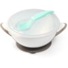 BabyOno Be Active Suction Bowl with Spoon serviciu de masă pentru copii pentru copii Grey 6 m+ 2 buc-ro