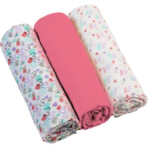 BabyOno Diaper Super Soft scutece textile Pink 70 × 70 cm 3 buc-ro
