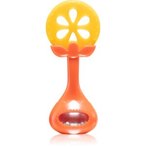 BabyOno Have Fun Teether jucărie pentru dentiție cu zornăitoare Juicy Orange 1 buc-ro