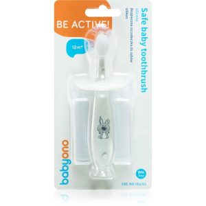 BabyOno Safe Baby Toothbrush Grey perie de dinti pentru copii 12m+ 1 buc-Țena
