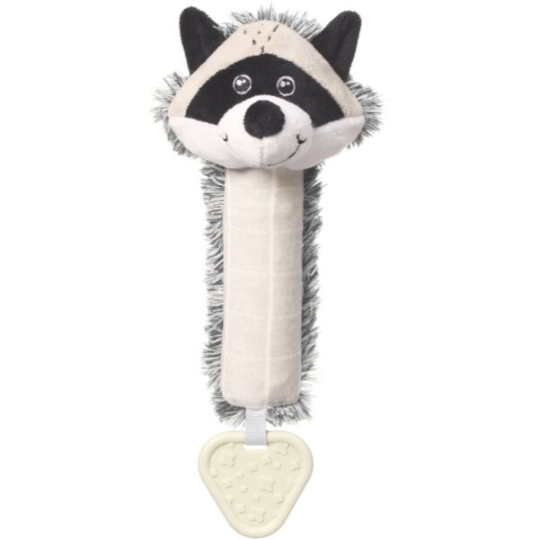 BabyOno Squeaky Toy with Teether jucărie fluierătoare pentru dentiție Racoon Rocky 1 buc-ro