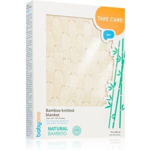 BabyOno Take Care Bamboo Knitted Blanket pled Ecru 75x100 cm-Țena