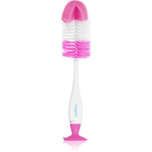 BabyOno Take Care Brush for Bottles and Teats perie de curățare 2 in 1 Pink 1 buc-Țena