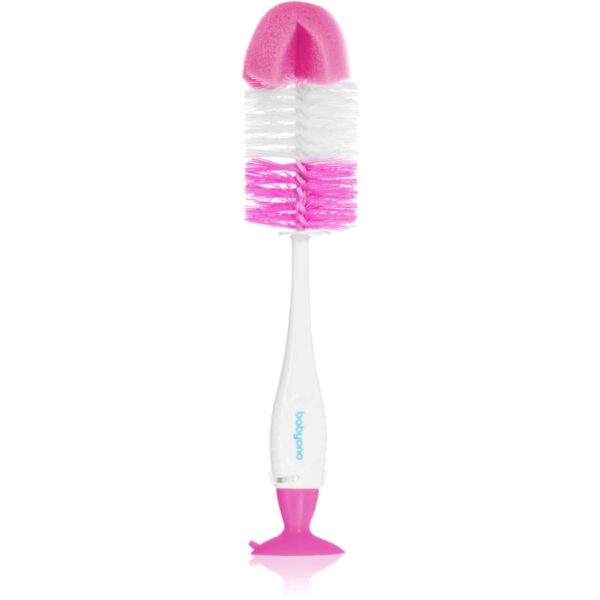 BabyOno Take Care Brush for Bottles and Teats perie de curățare 2 in 1 Pink 1 buc-Țena