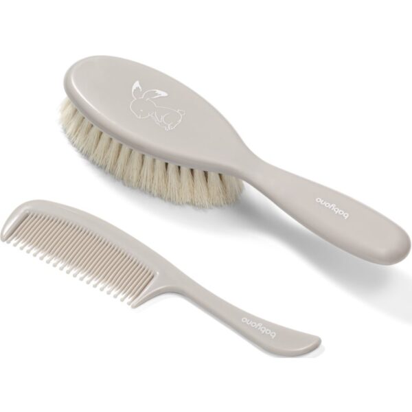 BabyOno Take Care Hairbrush and Comb set pentru nou-nascuti si copii Gray-ro