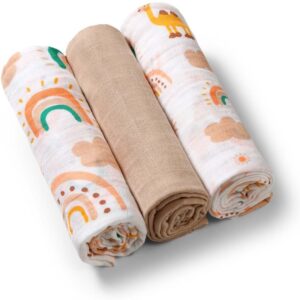 BabyOno Take Care Muslin Diapers scutece textile Beige 3 buc-ro