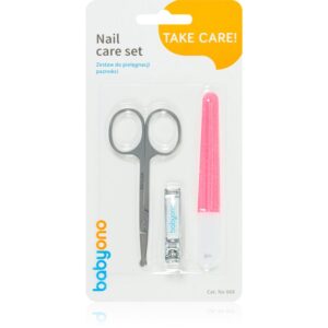 BabyOno Take Care Nail Care Set de manichiură pentru copii Red-ro