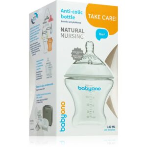 BabyOno Take Care biberon pentru sugari anti-colici 0m+ 180 ml-Țena