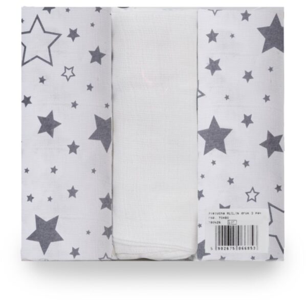 Babymatex Muslin Set scutece textile Star 3 buc-ro