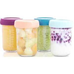 Babymoov Bowls Glass castron cu capac Glass 4x220 ml-Țena