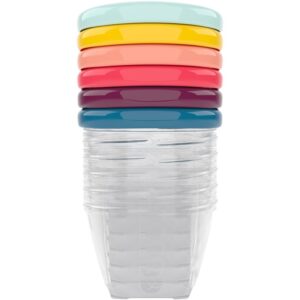 Babymoov Bowls Multicolor castron cu capac Color 6x180 ml-Țena