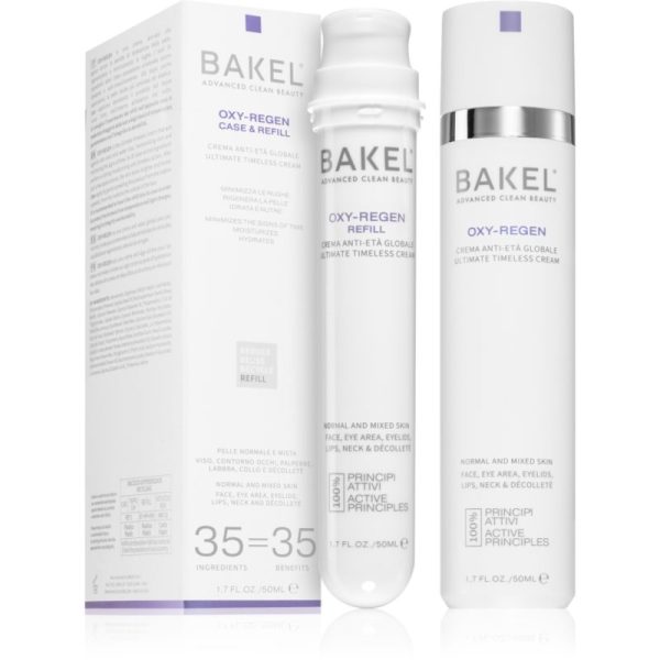 Bakel Oxy-Regen Case & Refill crema intens hidratanta împotriva îmbătrânirii pielii + refill 50 ml-Țena