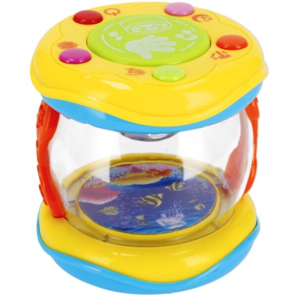 Bam-Bam Music Toy Silicone Bamboo Puzzle jucărie cu activități cu melodie 18m+ Funny Drum 1 buc-ro