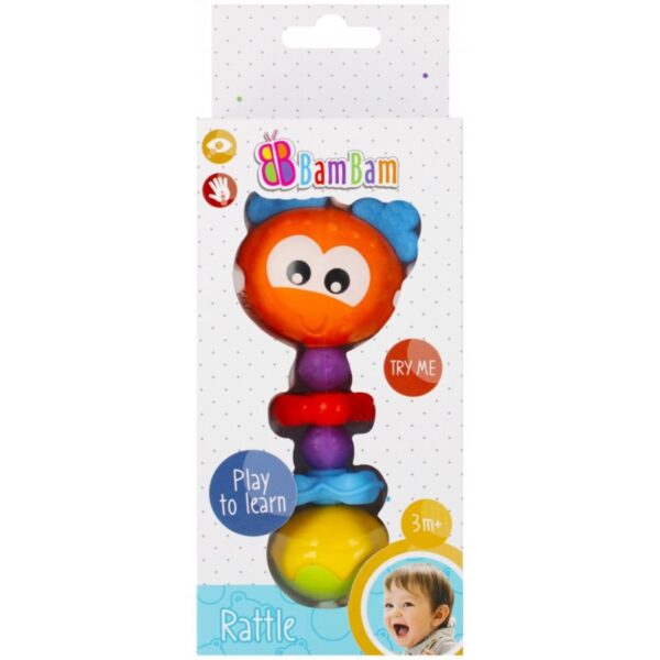 Bam-Bam Rattle jucărie zornăitoare 3m+ Beetle 1 buc-Țena