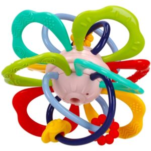 Bam-Bam Sensory Ball jucărie pentru dentiție cu zornăitoare 6m+ 1 buc-ro