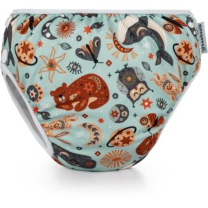 Bamboolik Swim Diapers Celestial Animals scutece lavabile tip slip de înot mărime L 11-15 kg 1 buc-ro