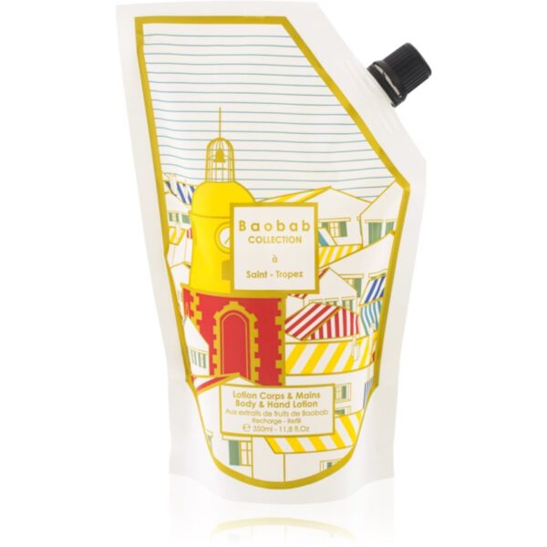Baobab Collection Body Wellness À Saint-Tropez Lapte de mâini și de corp rezervă 350 ml-Țena